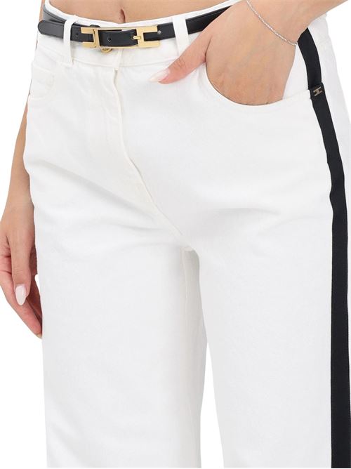 Jeans bianchi in cotone Elisabetta Franchi | PJ13I56E2309